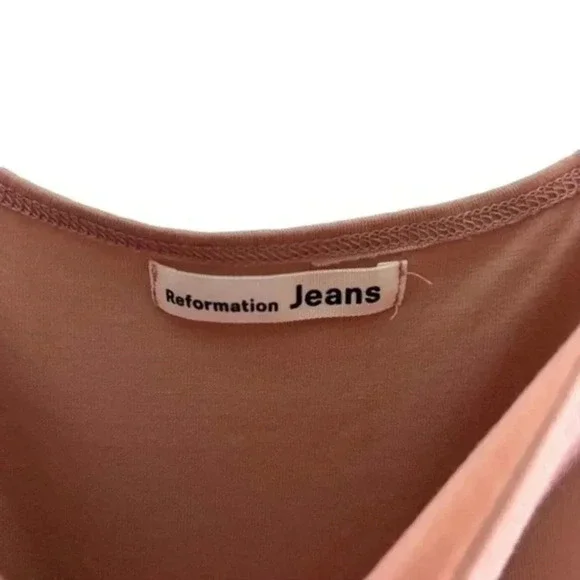 Reformation Jeans Wrap Jersey Dress NWOT XS B377 - Picture 4 of 5